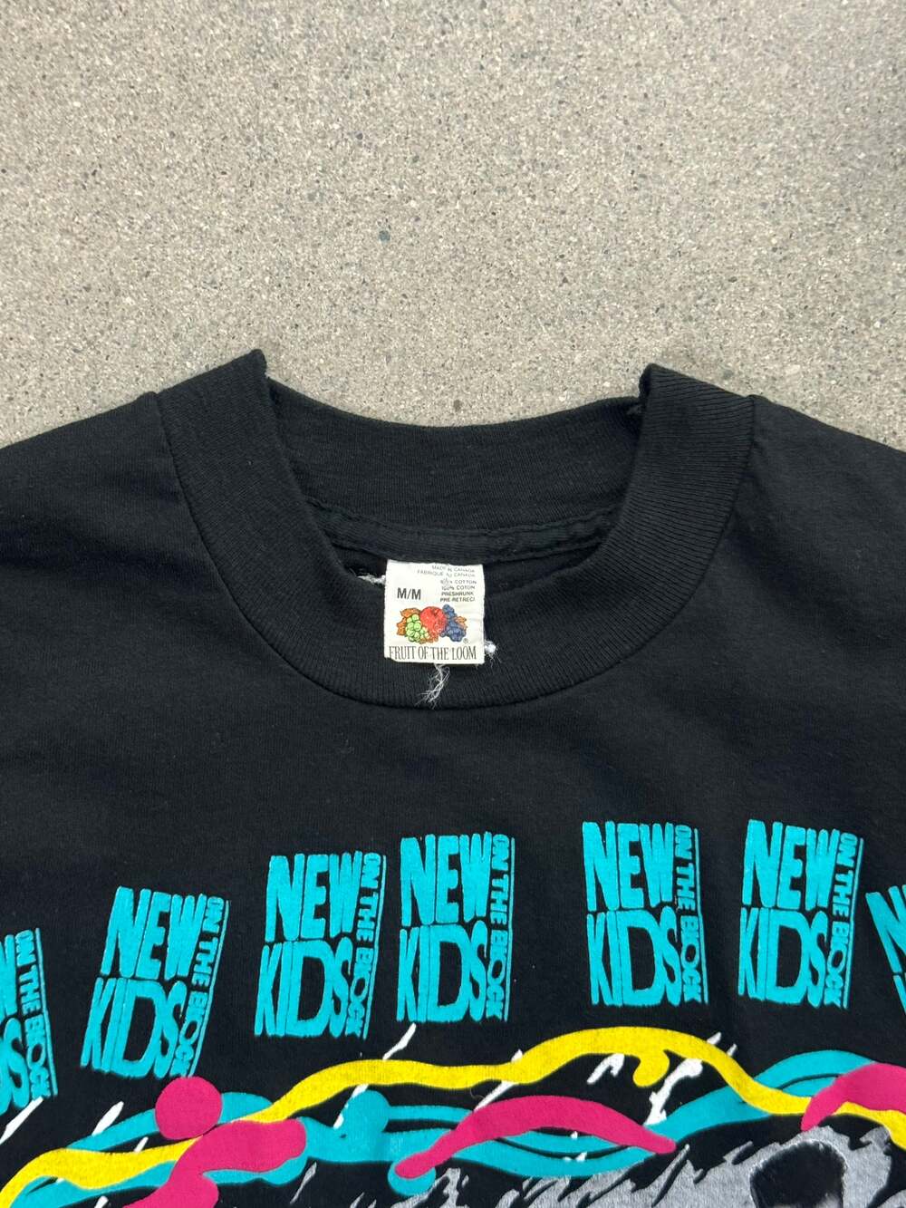 Vintage 1989 New Kids On The Block Canadian Tour T-Shirt - M - Picture 5 of 7